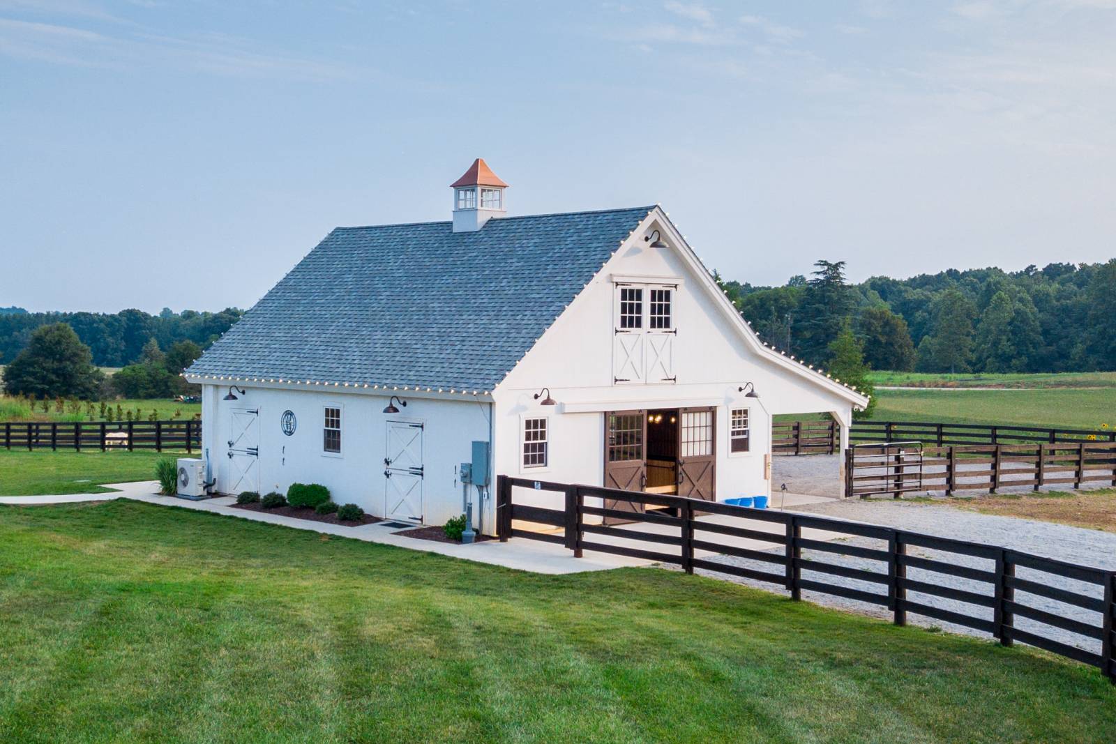 30' x 36' Sutton Center Aisle Horse Barn Shown with Options