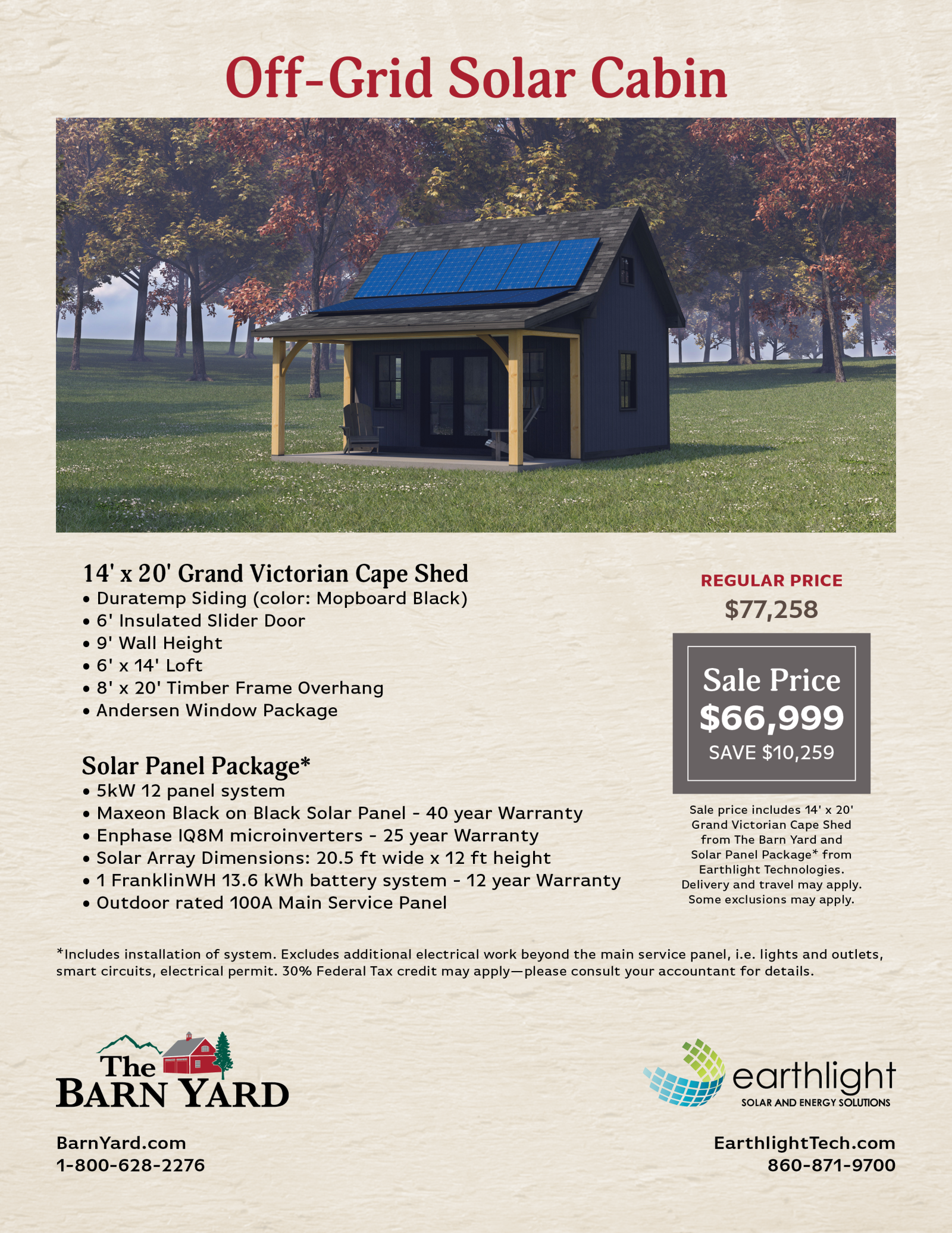 The Big E Off-Grid Solar Cabin