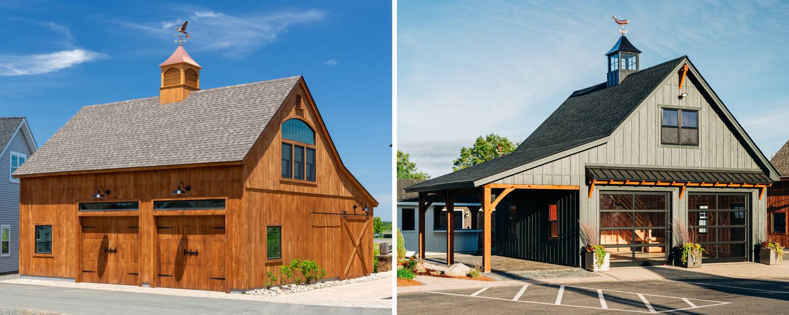 32' x 32' Lenox Carriage Barn & 24' x 24' Newport Garage On Display in Ellington, CT