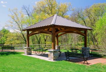 18' x 18' Jackson Timber Frame Pavilion, Simsbury, CT