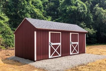 12' x 20' Economy Shed Row Horse Barn, Salem, CT