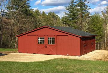 30' x 24' Hampden Center Aisle Horse Barn, Barkhamsted, CT