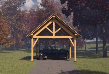 16' x 18' Telluride Timber Frame Pavilion