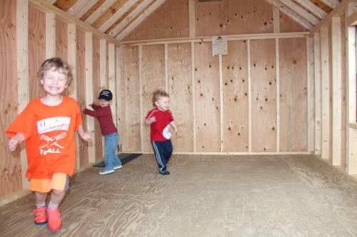 The sheds are lots of fun to explore!