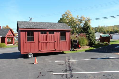 Demonstrating the ease of shed delivery with the Mule