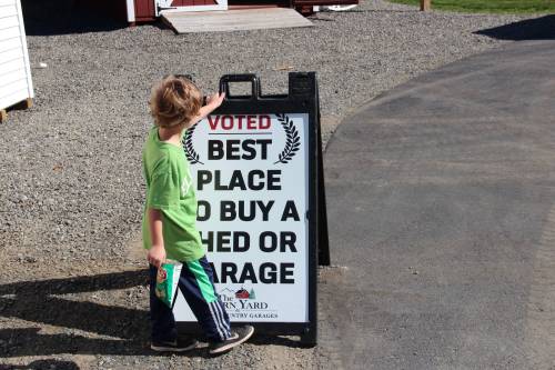 Checking out the signage