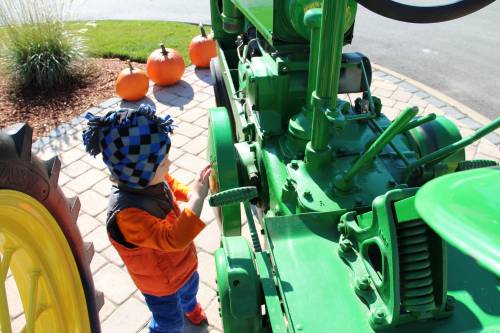 Checking out the tractor