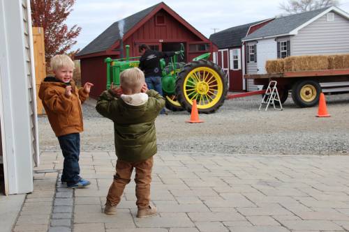 Loud tractor starting up!