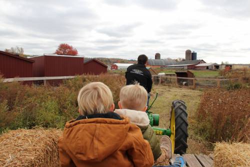 Nice view of a real working farm