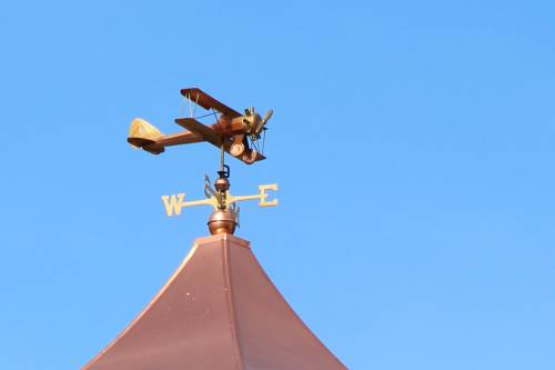 Biplane weathervane