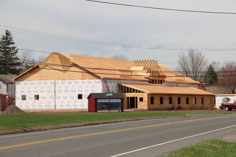 Approaching the building on Lower Butcher Rd.