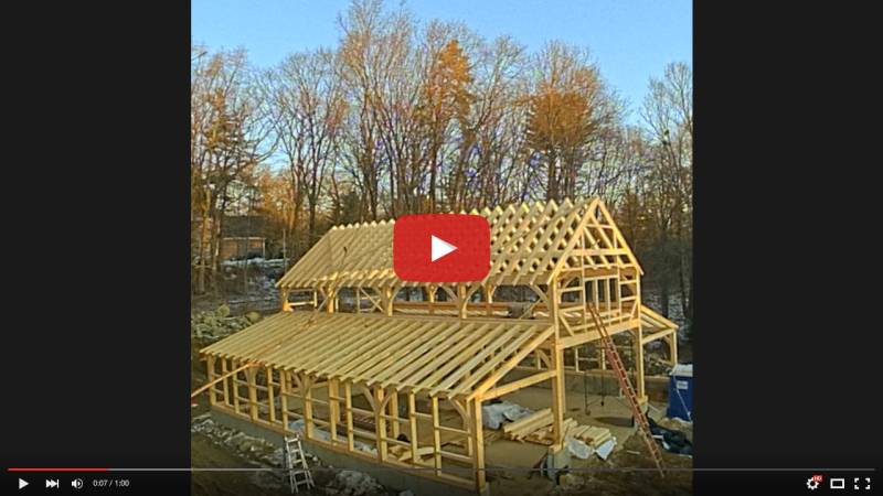 Timber Frame Monitor Barn Raising Time Lapse