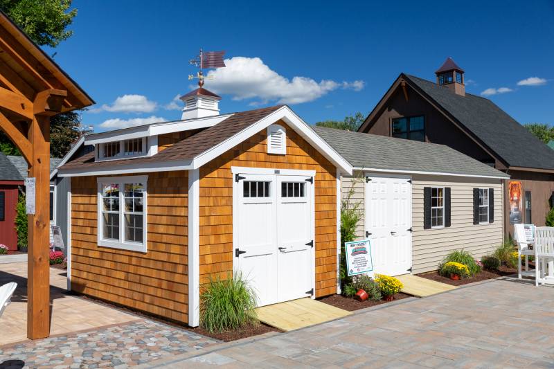 10' x 12' Classic Cape with Cedar Shakes & Transom Dormer