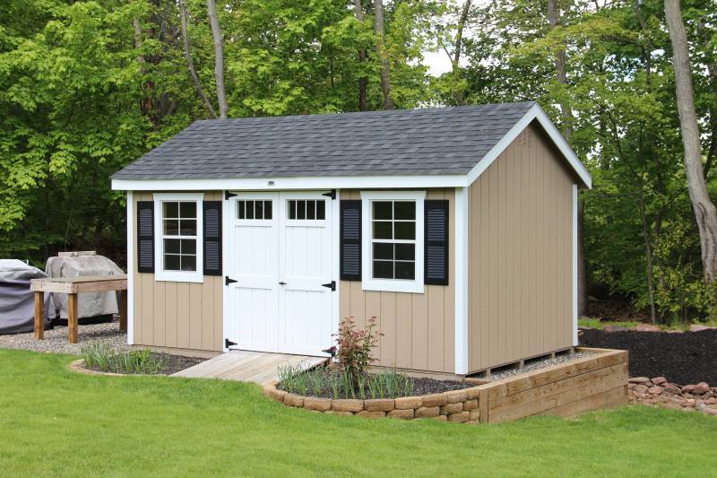 10' x 16' Classic Cape Shed with Shutters & Duratemp Siding