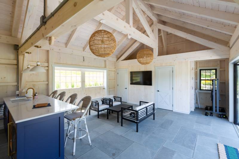 Kitchen Bar • Seating Area • Closet & Bathroom in the Back