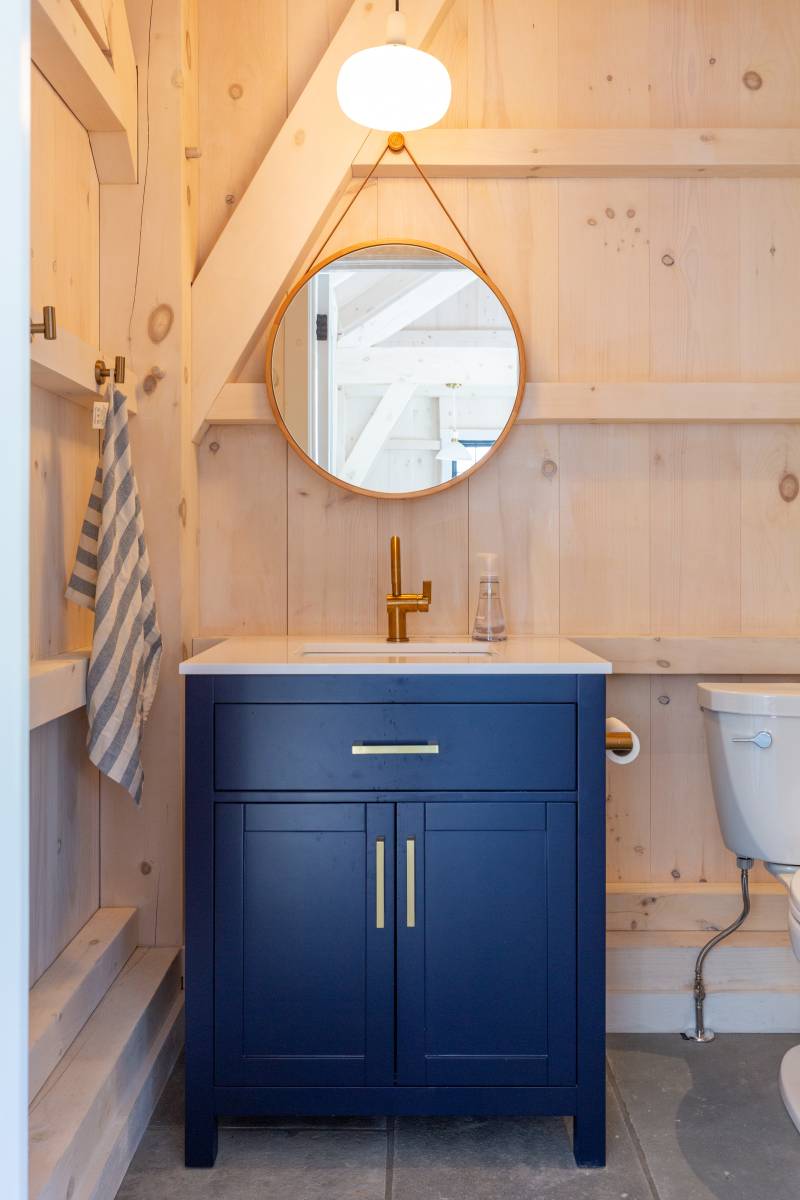 The Bathroom • Montauk Timber Frame Pool House