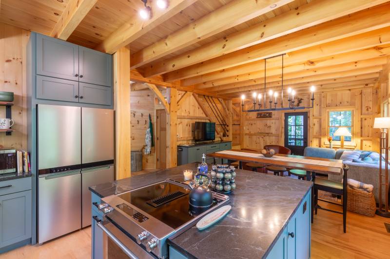 Open Living Area • Post & Beam Barn Home • 9' Ceiling Height