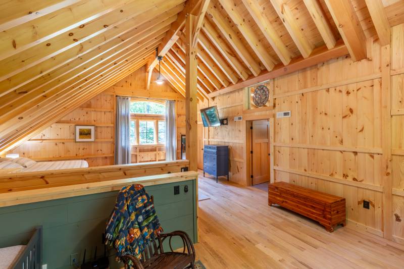 Entrance to the Bathroom • Spacious Second Floor • Post & Beam