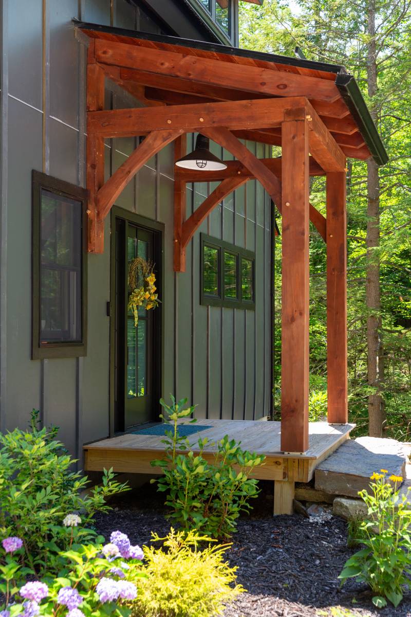 Timber Frame Covered Entryway