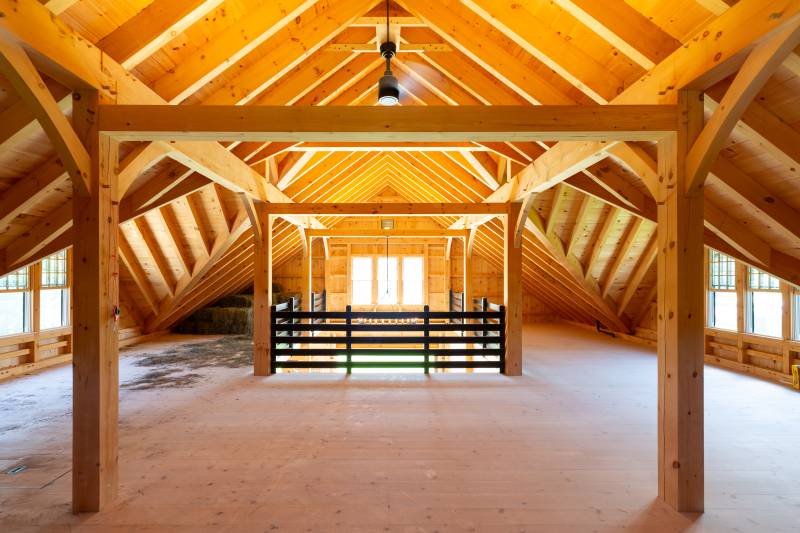 42' x 46' Belmont Saratoga Barn • Second Floor Loft