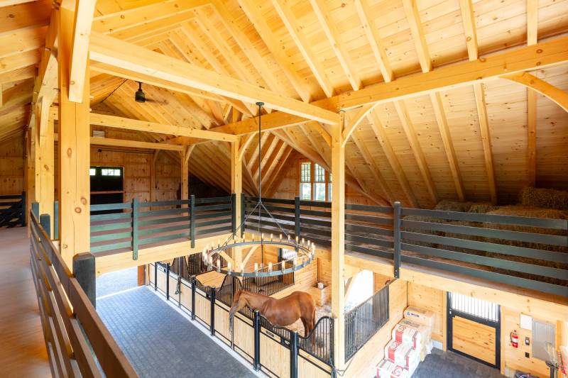 Looking Down at the Horses from the Hay Loft