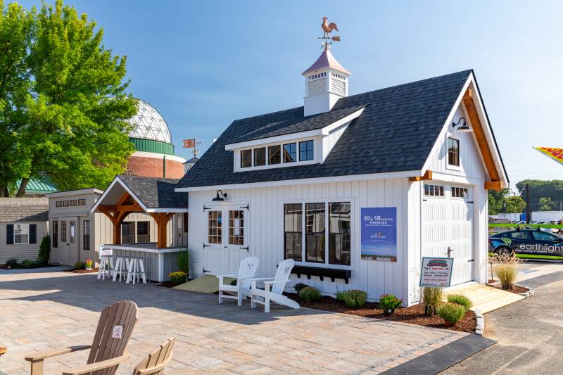 14' x 24' Grand Victorian Cape Garage with Dormer & Timber Frame Gable Accent