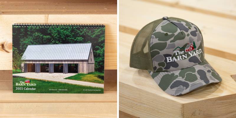 The Barn Yard's 2025 Calendar & Camo Trucker Hat